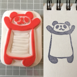消しゴムはんこ パンダ