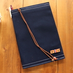 H1787　帆布のA5フリーノートカバー　ダークネイビー　【初回限定販売】