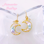 パステル パール 月  ピアス/イヤリング