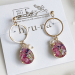 Flower bijou(drop)×hoop