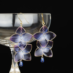 「紫陽花」(purple)の ピアス 
