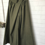  sale:40%off:送料無料: 巻きスカート風ガウチョ・ワイルドパンツカーキ色￥6800➡￥4080