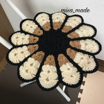 カフェラテ♡お花のリバーシブル円座