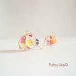 トロピカルフラワーのゾウ イヤリング/ピアス 