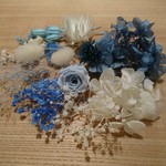 18　花材☆ハーバリウム☆プリザーブドフラワー☆セット☆バラ☆ブルー☆#B2