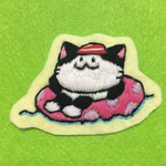うきわとねこのワッペン