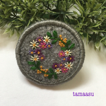 お花の刺繍ブローチ✴︎415