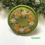 お花の刺繍ブローチ✴︎412
