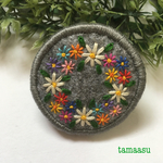 お花の刺繍ブローチ✴︎408