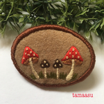 きのこの刺繍ブローチ✴︎46