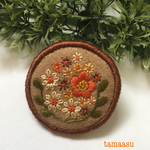 お花の刺繍ブローチ✴︎277