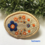 お花の刺繍ブローチ✴︎223