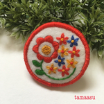 お花の刺繍ブローチ✴︎145