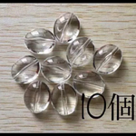 クリア 卵型 アクリルビーズ 10個