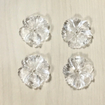 VINTAGE CLEAR FLOWER BEADS CAP CABOCHON