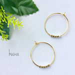 【再販】simple  ゴールドのフープピアス