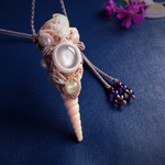 aphrodite / moonstone × prehnite ＃マクラメネックレス＃
