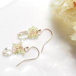 若葉色のピアス（14kgf）