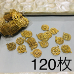送料無料 120枚 カン付き透かしパーツ ゴールド
