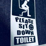  PLEASE  SIT  DOWN ステッカー 4