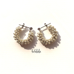 再販＊シルバービーズたっぷり＊フープピアス