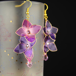 「紫陽花」(purple / アシンメトリー)の ピアス 