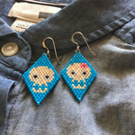 メキシコスカルビーズピアス