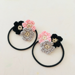 お花ヘアゴム二個☆レース編み☆