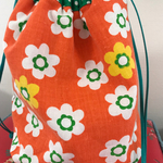 保冷ポーチ 花柄オレンジ
