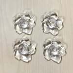 VINTAGE CLEAR FLOWER CABOCHONS