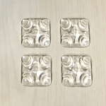 VINTAGE CLEAR SQUARE DESIGN CABOCHONS