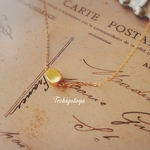 18k coating oval necklace