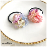 【全2色】グラデーションフラワー♡ヘアゴム