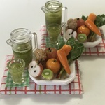 hand made ミニチュア ドールハウス再販 グリーンスムージーセット