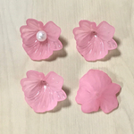 PINK FLOST FLOWER BEADSCAP CABOCHONS