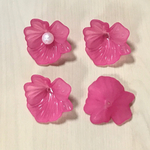 HOTPINK FLOST FLOWER BEADSCAP CABOCHONS PARTS