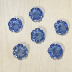 VINTAGE CLEAR BLUE FLOWER BEADS PARTS