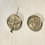 VINTAGE CLEAR GOLD CIRCLE COIN BEADS
