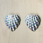 VINTAGE SILVER PEACOCK HEART CHARM