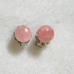 （１点もの）インカローズのスタッドピアス（5mm・チタンポスト）