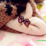 黒猫の肉球ぷにぷに  イヤリング