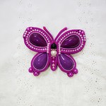 ソウタシエ   * Peoplebutterfly *    紫色蝶々のブローチ&ヘアピン  　送料無料