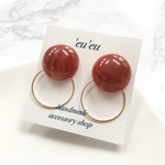 オレンジ×リング  ピアス/イヤリング