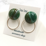 【New】グリーン×リング ピアス/イヤリング
