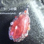 インカローズペンダント（ワイヤーアートジュエリー☆ワイヤーアクセサリー☆ワイヤーラッピング天然石ネックレス）