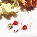 猫ねこネコ<樹脂粘土ピアス・イヤリング>