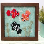 chabe2様専用   金魚のちりめん押し絵