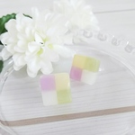 【B品】花菖蒲の寒天イヤリング(大)