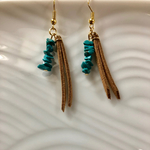 ターコイズタッセルピアス