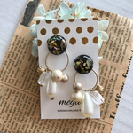 パールしずくパーツ✱大振りピアス